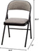 4 Pack Padded Folding Chairs, Cushioned Metal Fabric Foldable Chair, Black