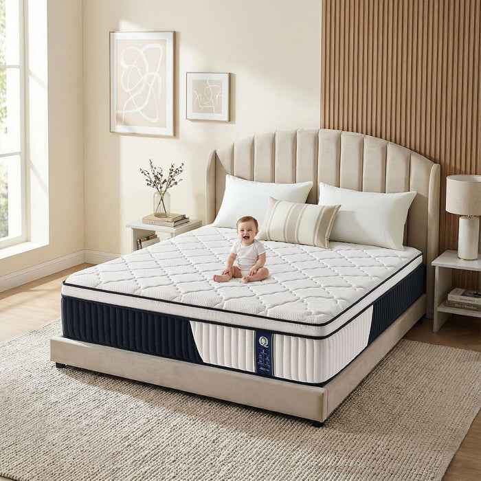 Full Size Mattress, 10 Inch Ultra Comfort Hybrid Mattresses Full Size, Foam with Independent Pocket Springs Mattress in a Box Pressure Relief & Supportive, Medium Firm