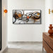Black and Orange Picture Artwork - Boho Abstract Wall Art for Living Room Office Canvas Pintings Modern Minimalist Frame Wall Art 40X20 Inches