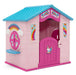 Rainbow & Unicorn Plastic Indoor/Outdoor Playhouse with Easy Assembly, Pink