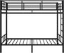 Black Twin Over Twin ReinforcedSteelFrame Bunk Bed