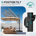 Cantilever Patio Umbrella with Solor Lights