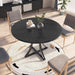 40 Inch round Dining Table for 4 People, Modern Farmhouse Kitchen Table, Adjustable Feet, Circle Wood Dinner Table for Dining Room, Living Room, Apartment, Easy Assembly