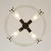 Matte Black Drum Crystal Chandelier Contemporary 17.7