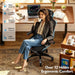 Ergonomic High-Back Office Chair with Footrest – Flip-Up Arms, 3D Headrest, 135° Recline, and Wide Mesh Seat with Lumbar Support. Rolling Swivel Task Chair for Gaming or Work, Sturdy, 300 LBS.