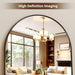 56"X21" Arched Full Length Mirror Floor Mirrors with Aluminum Alloy Frame Free-Standing Wall Mounted Floor Mirrors or Large Dressing Mirror, Black Mirror Full Length