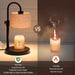 Candle Warmer Lamp with Timer, Dimmable Candle Wax Warmer Candle Lamp Warmer with 2 Bulbs, House Warming Gifts Christmas Gifts for Women Bedroom Home Decor (Linen-Upgraded)