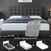 King Size Upholstered Tufted Bed Frame with Headboard