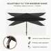 10FT Outdoor Patio Umbrella, round Market Table Umbrella with Push‑Button Tilt and Crank Lift, 8 Sturdy Metal Ribs, UV50+ Protection Canopy for Backyard, Lawn, Deck, Poolside, Garden (Black)