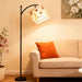 61“Dried Flowers Floor Lamp with 9W 3 Color Temperatures LED Bulb, Tall Standing Lamp with Adjustable Floral Lampshade for Living Room,Bedroom,Office