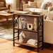 Brown IndustrialGrade 3 Tier Bookcase With Backboard
