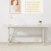 Solid Wood Writing Table - 72" W Minimalist Long Computer Desk, White