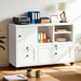 2 Drawer Mobile File Cabinet with Lock,Metal Lateral Filing Cabinet with Shelves,Printer Stand with Storage
