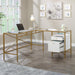 Harper Heights L-Desk, White Finish