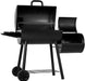 ®Smokin Pro Charcoal Grill and Offset Smoker with Side Fire Box, Dual Damper Control, Chrome Plated Steel Warming Rack, 1,130 Cooking Square Inches in Black, Model CG30044223