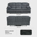 Mnul Double Reclining Sof, Corduroy Mnul Wll Hugger Recliner Couch, Pillow Top rms, Plush Fom Cushions over Pocket Coils, Cozy Reclining Sof for Living Room, Drk Gry