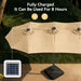 15Ft Patio Umbrella with Base Included, Outdoor Double-Sided Rectangular Umbrella with Crank Handle & Ventilation, Large Standing Umbrella for Pool, Deck, Lawn, Backyard & Beach, Beige
