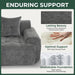 CharcoalGray 101Inch Modular Sectional Sofa With Ottoman