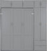 Queen Size Murphy ConvertiblePlatformBed GrayFinish