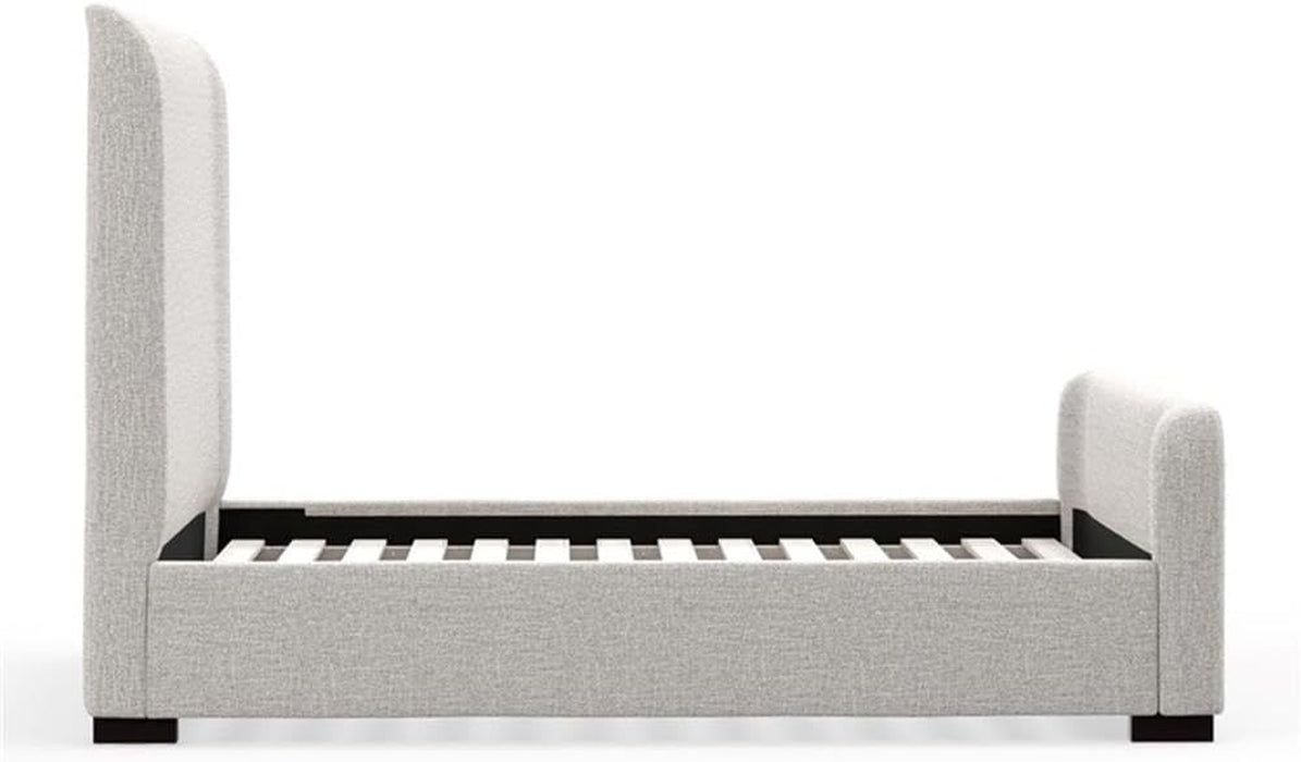 Adele Upholstered California King Platform Bed in Beige