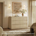 53.5" Extra Wide Dresser for Bedroom Dressers with 6 Fluted Drawers