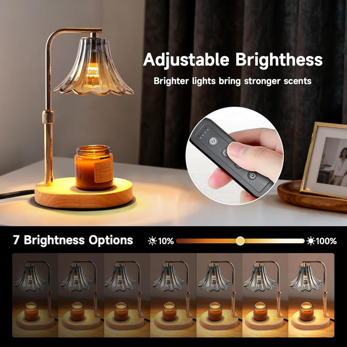 Candle Warmer Lamp with Timer Height-Adjustable Valentine'S Day Gifts Birthday Gifts for Women and Mothers Housewarming Gifts New Home Decor 2 Bulbs