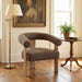 Brown GenerouslyPadded Upholstered Armchair Set Of Two
