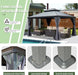 12x12 Feet Grey Hardtop GazeboSystem Weatherproof Roof