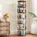 6 Tier Rotating Bookshelf Tower, 360° Revolving Spinningbookcase