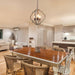 Rustic Farmhouse Wood Orb Chandelier Pendant Light