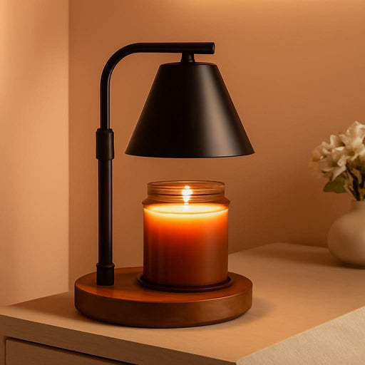 Candle Warmer Lamp Timer Height Adjustable, Birthday Gifts for Women Mom Gifts, House Warming Gifts New Home Decor, Wax Melt with 2 Bulbs Blacks