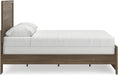 Signature Design by Ashley Jonnifer Queen Panel Bedframe, Bed Frame with Headboard, Engineered Wood and Decorative Laminate, Casual Bedroom Bedframes, Warm Auburn Finish
