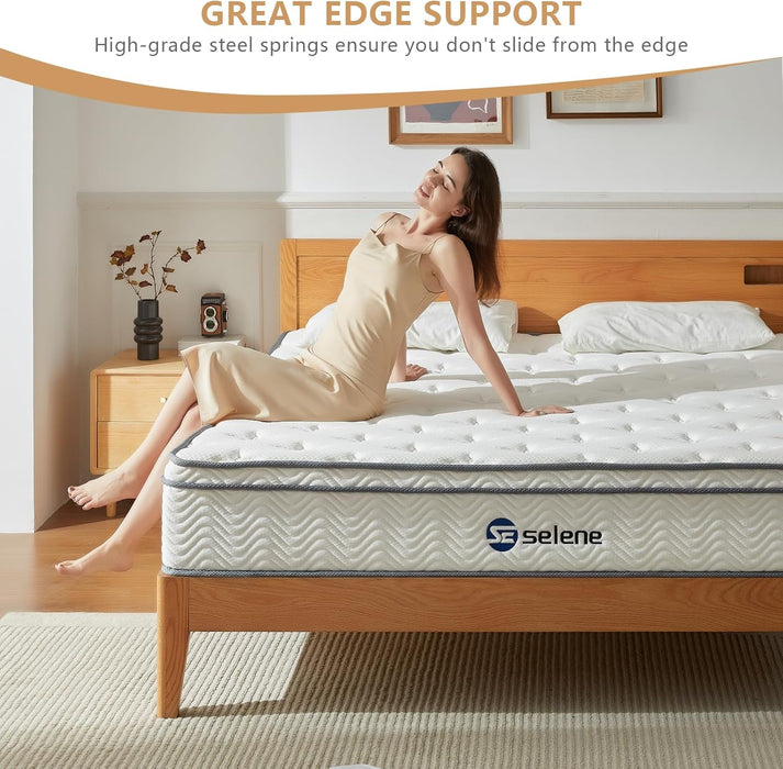 Queen Hybrid Mattress Medium-Firm, 10", CertiPUR-US Certified