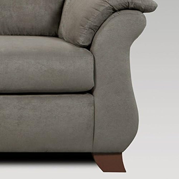 Aruca Sensations Microfiber Gray Sofa Loveseat Set