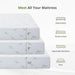 EGOHOME 8 Inch Twin Mattress Medium Plush, Green Tea Memory Foam Mattress