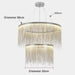 Ceiling Chandelier Gold Chains Remote Modern Tassel Aluminum Chain Led Pendant Light Kitchen Living Room Decoration Hanging Lamp