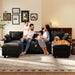 106-Inch Modular Cloud Sofa Black Sectional Modern