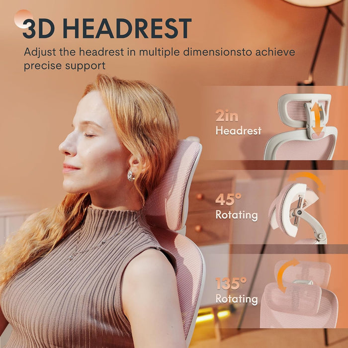 FLEXISPOT Foldex Mesh Ergonomic Office Chair, Folding, Cream 1