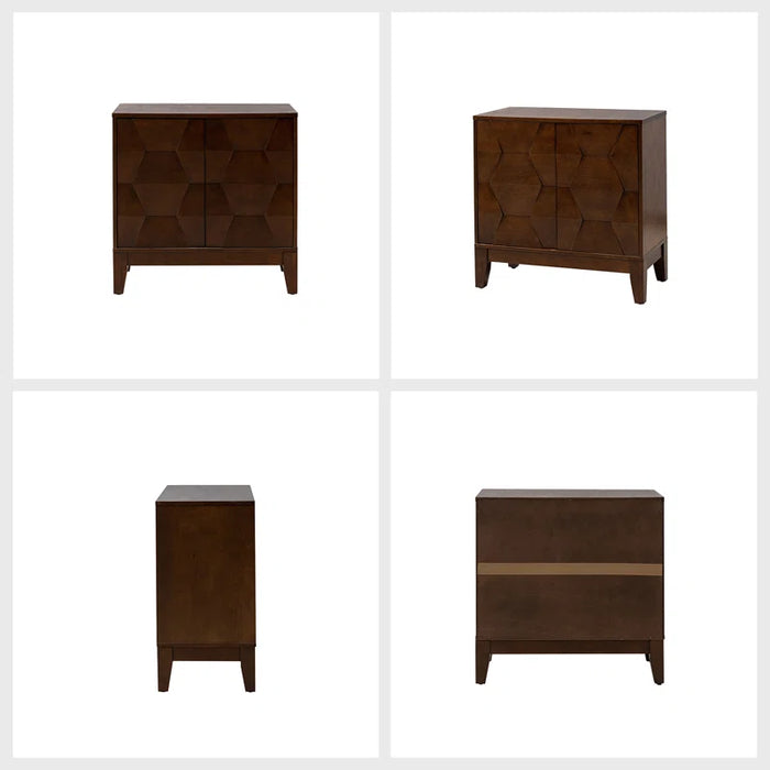 Sara 30.6" Contemporary 2 - Door Storage Cabinet with Adjustable Shelves