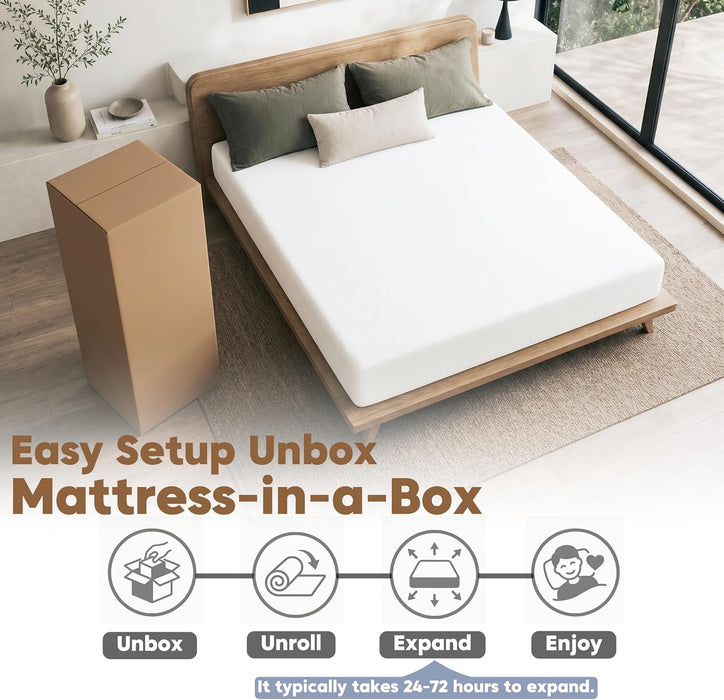 Twin Mattress, 10 Inch Memory Foam Twin Size Mattress, Bed in a Box, Medium