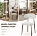 Dining Chairs Set of 4, Upholstered Kitchen & Dining Room Chairs with Curved Back and Bronze Metal Legs, Comfortable Modern Dining Side Chairs for Dining Room, Kitchen, Beige