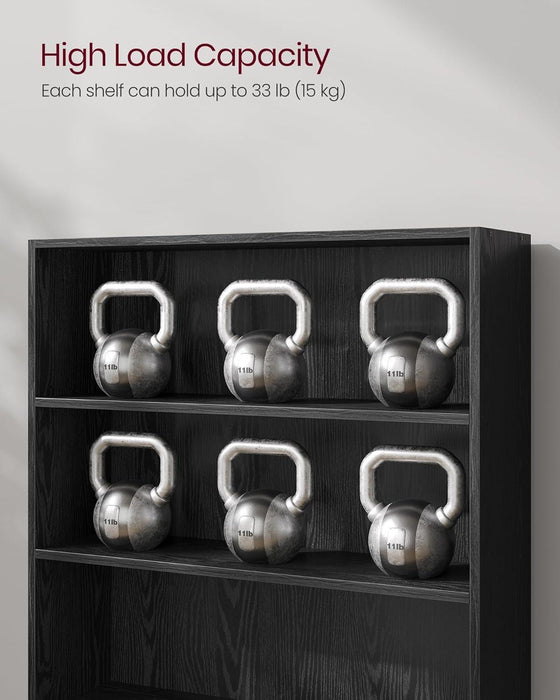 Custos Collection - Bookshelf, 3-Tier Bookcase, Book Shelf, Open Storage Shelf, 9.4 X 31.5 X 32 Inches, for Living Room, Home Office, Dinning Room, Ebony Black ULBC173T56