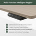One-Piece Standing Desk 48X26 with 3 Wood Drawers, Light Walnut