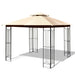 10 X 10 Feet L-Shaped Patio Canopy Gazebo Outdoor 2-Tier Steel Tent