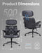 Office Chair Big and Tall, Executive Office Chairs Leather Heavy Duty,Black