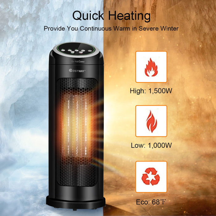 1500 W LED Portable Oscillating PTC Ceramic Space Heater