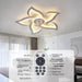 Flush Mount Ceiling Fan with Lights, 24" White ,Remote Control, 6 Speeds 3 Light Color Low Profile Ceiling Fan for Kitchen