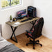 Heavy Duty Office Desk 47.2" – 800 Lbs Capacity, 45 Lbs Net Weight (Double the Average), 1" Thick Desktop, 1Mm Steel Frame, No Wobble for Home Office Gaming