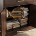 43" Farmhouse Sideboard Buffet Cabinet, Rustic Brown