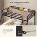 IndustrialGradeMetal Twin Over Full Bunk Bed Black